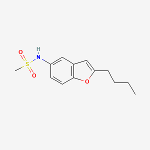 N-(2-Butylbenzofuran-5-yl)methanesulfonamide chemical structure (CAS 437652-07-8)