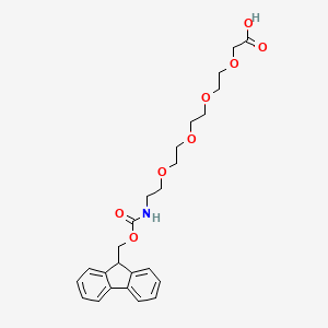 1-(9H-Fluoren-9-yl)-3-oxo-2,7,10,13,16-pentaoxa-4-azaoctadecan-18-oic acid chemical structure (CAS 437655-95-3)