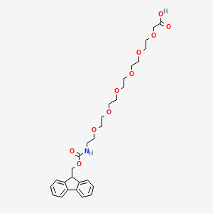 1-(9H-Fluoren-9-yl)-3-oxo-2,7,10,13,16,19,22-heptaoxa-4-azatetracosan-24-oic acid chemical structure (CAS 437655-96-4)