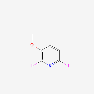 2,6-Diiodo-3-methoxypyridine chemical structure (CAS 437709-98-3)