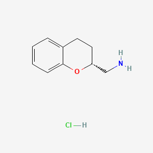 (R)-Chroman-2-ylmethanamine hydrochloride chemical structure (CAS 437763-66-1)
