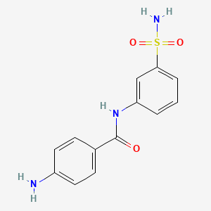 4-Amino-N-(3-sulfamoylphenyl)benzamide chemical structure (CAS 438017-97-1)
