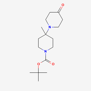 tert-Butyl 4'-methyl-4-oxo-[1,4'-bipiperidine]-1'-carboxylate chemical structure (CAS 438208-23-2)