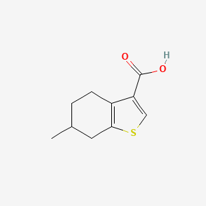 6-Methyl-4,5,6,7-tetrahydrobenzo[b]thiophene-3-carboxylic acid chemical structure (CAS 438213-69-5)