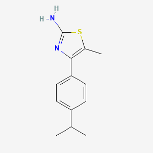 4-(4-Isopropylphenyl)-5-methylthiazol-2-amine chemical structure (CAS 438218-20-3)