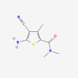 5-Amino-4-cyano-N,N,3-trimethylthiophene-2-carboxamide chemical structure (CAS 438457-01-3)