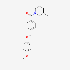(4-((4-Ethoxyphenoxy)methyl)phenyl)(3-methylpiperidin-1-yl)methanone chemical structure (CAS 438474-67-0)