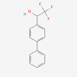 1-([1,1'-Biphenyl]-4-yl)-2,2,2-trifluoroethan-1-ol chemical structure (CAS 438495-27-3)