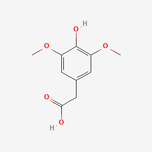 2-(4-Hydroxy-3,5-dimethoxyphenyl)acetic acid chemical structure (CAS 4385-56-2)