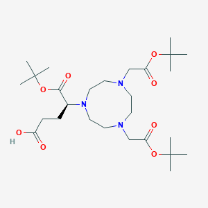 (S)-4-(4,7-Bis(2-(tert-butoxy)-2-oxoethyl)-1,4,7-triazonan-1-yl)-5-(tert-butoxy)-5-oxopentanoic acid chemical structure (CAS 438553-50-5)