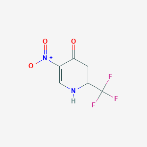 5-Nitro-2-(trifluoromethyl)pyridin-4-ol chemical structure (CAS 438554-44-0)
