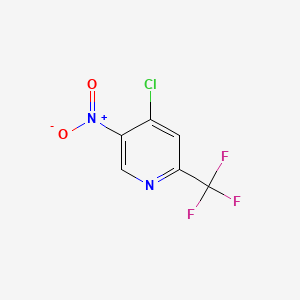 4-Chloro-5-nitro-2-(trifluoromethyl)pyridine chemical structure (CAS 438554-45-1)
