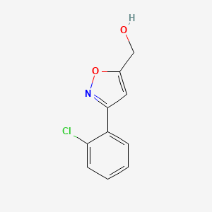 3-(2-Chlorophenyl)-5-isoxazolemethanol chemical structure (CAS 438565-33-4)