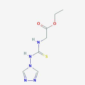 Ethyl ((4H-1,2,4-triazol-4-yl)carbamothioyl)glycinate chemical structure (CAS 439108-24-4)
