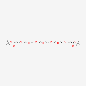 Di-tert-butyl 4,7,10,13,16,19,22-heptaoxapentacosanedioate chemical structure (CAS 439114-17-7)