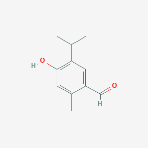 4-Hydroxy-5-isopropyl-2-methylbenzaldehyde chemical structure (CAS 4395-91-9)
