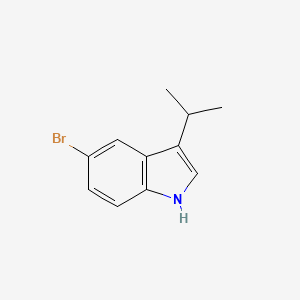 5-Bromo-3-isopropyl-1H-indole chemical structure (CAS 439612-51-8)