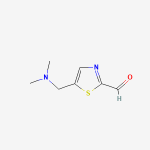 5-[(Dimethylamino)methyl]-1,3-thiazole-2-carbaldehyde chemical structure (CAS 439692-03-2)