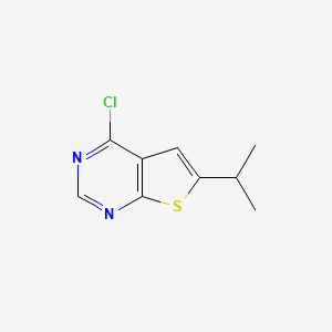 4-Chloro-6-isopropylthieno[2,3-d]pyrimidine chemical structure (CAS 439692-52-1)