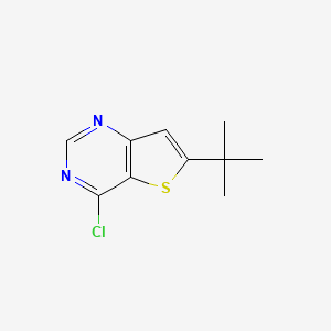 6-(tert-Butyl)-4-chlorothieno[3,2-d]pyrimidine chemical structure (CAS 439693-52-4)