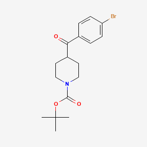 1-Boc-4-(4-Bromobenzoyl)piperidine chemical structure (CAS 439811-37-7)