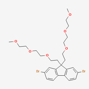 2,7-Dibromo-9,9-bis(2-(2-(2-methoxyethoxy)ethoxy)ethyl)-9H-fluorene chemical structure (CAS 439942-93-5)