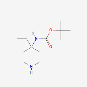 tert-Butyl (4-ethylpiperidin-4-yl)carbamate chemical structure (CAS 440101-15-5)