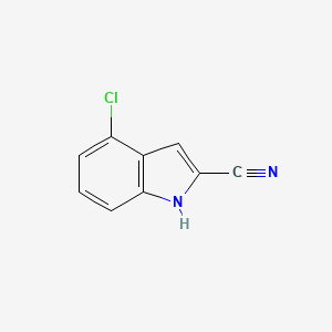 4-Chloro-1H-indole-2-carbonitrile chemical structure (CAS 4404-11-9)