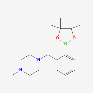 1-Methyl-4-(2-(4,4,5,5-tetramethyl-1,3,2-dioxaborolan-2-yl)benzyl)piperazine chemical structure (CAS 440652-32-4)