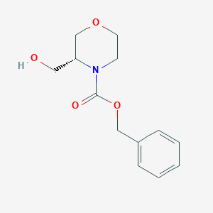 Benzyl (R)-3-(hydroxymethyl)morpholine-4-carboxylate chemical structure (CAS 441717-93-7)
