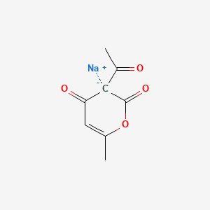 Sodium 3-acetyl-6-methyl-2,4-dioxo-3,4-dihydro-2H-pyran-3-ide chemical structure (CAS 4418-26-2)