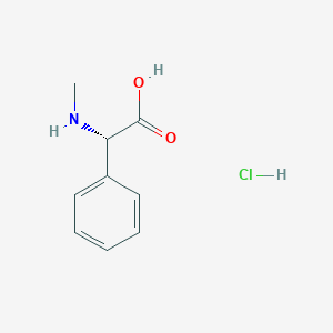 (S)-2-(Methylamino)-2-phenylacetic acid hydrochloride chemical structure (CAS 4418-82-0)