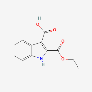 2-(Ethoxycarbonyl)-1H-indole-3-carboxylic acid chemical structure (CAS 441800-93-7)