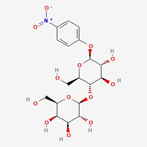 (2S,3R,4S,5R,6R)-2-(((2R,3S,4R,5R,6S)-4,5-Dihydroxy-2-(hydroxymethyl)-6-(4-nitrophenoxy)tetrahydro-2H-pyran-3-yl)oxy)-6-(hydroxymethyl)tetrahydro-2H-pyran-3,4,5-triol chemical structure (CAS 4419-94-7)