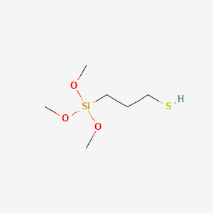 (3-Mercaptopropyl)trimethoxysilane chemical structure (CAS 4420-74-0)