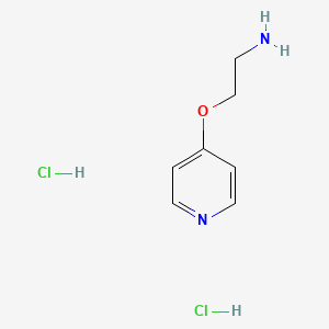2-(Pyridin-4-yloxy)ethanamine dihydrochloride chemical structure (CAS 442126-28-5)