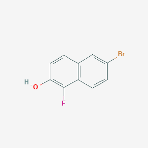 6-Bromo-1-fluoronaphthalen-2-ol chemical structure (CAS 442150-49-4)