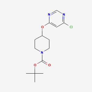tert-Butyl 4-((6-chloropyrimidin-4-yl)oxy)piperidine-1-carboxylate chemical structure (CAS 442199-19-1)
