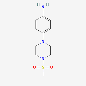 4-(4-(Methylsulfonyl)piperazin-1-yl)aniline chemical structure (CAS 442549-42-0)