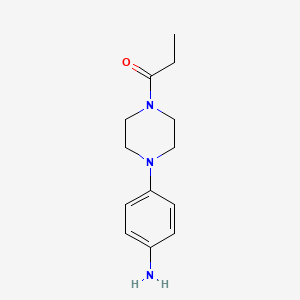 [4-(4-PRopionylpiperazin-1-yl)phenyl]amine chemical structure (CAS 442549-70-4)