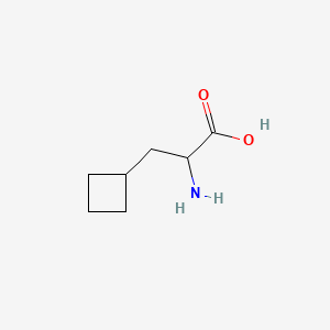 2-Amino-3-cyclobutylpropanoic acid chemical structure (CAS 4426-06-6)