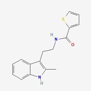 N-(2-(2-Methyl-1H-indol-3-yl)ethyl)thiophene-2-carboxamide chemical structure (CAS 442632-72-6)