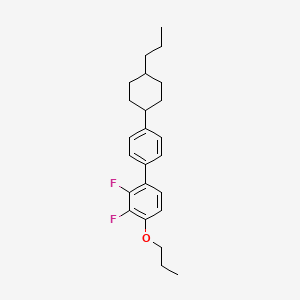 2,3-Difluoro-4-propoxy-4'-(trans-4-propylcyclohexyl)-1,1'-biphenyl chemical structure (CAS 442912-78-9)