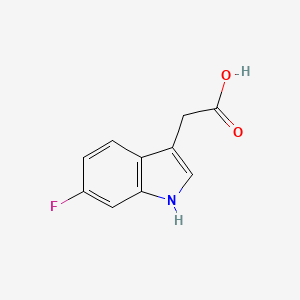 2-(6-Fluoro-1H-indol-3-yl)acetic acid chemical structure (CAS 443-75-4)