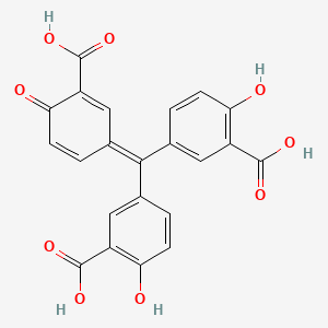 5,5'-((3-Carboxy-4-oxocyclohexa-2,5-dien-1-ylidene)methylene)bis(2-hydroxybenzoic acid) chemical structure (CAS 4431-00-9)