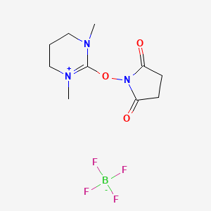 2-((2,5-Dioxopyrrolidin-1-yl)oxy)-1,3-dimethyl-3,4,5,6-tetrahydropyrimidin-1-ium tetrafluoroborate chemical structure (CAS 443305-34-8)