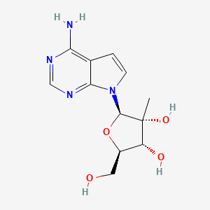 (2R,3R,4R,5R)-2-(4-Amino-7H-pyrrolo[2,3-d]pyrimidin-7-yl)-5-(hydroxymethyl)-3-methyltetrahydrofuran-3,4-diol chemical structure (CAS 443642-29-3)