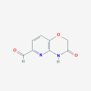 3-Oxo-3,4-dihydro-2H-pyrido[3,2-b][1,4]oxazine-6-carbaldehyde chemical structure (CAS 443956-11-4)