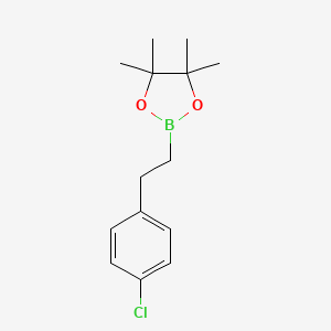 2-(4-Chlorophenethyl)-4,4,5,5-tetramethyl-1,3,2-dioxaborolane chemical structure (CAS 444094-88-6)