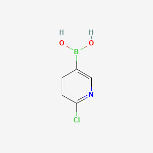 (6-Chloropyridin-3-yl)boronic acid chemical structure (CAS 444120-91-6)